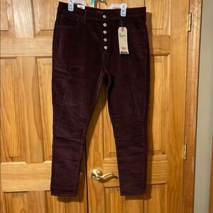 Levi's Burgundy Corduroy Pants